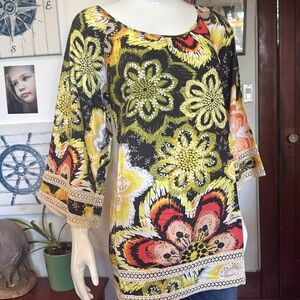 NWT Style&Co size small long float summer Beachy Floral Patterned Women's Top